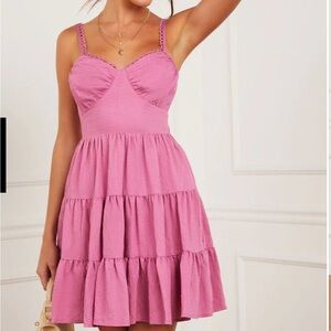 Pink flowy dress